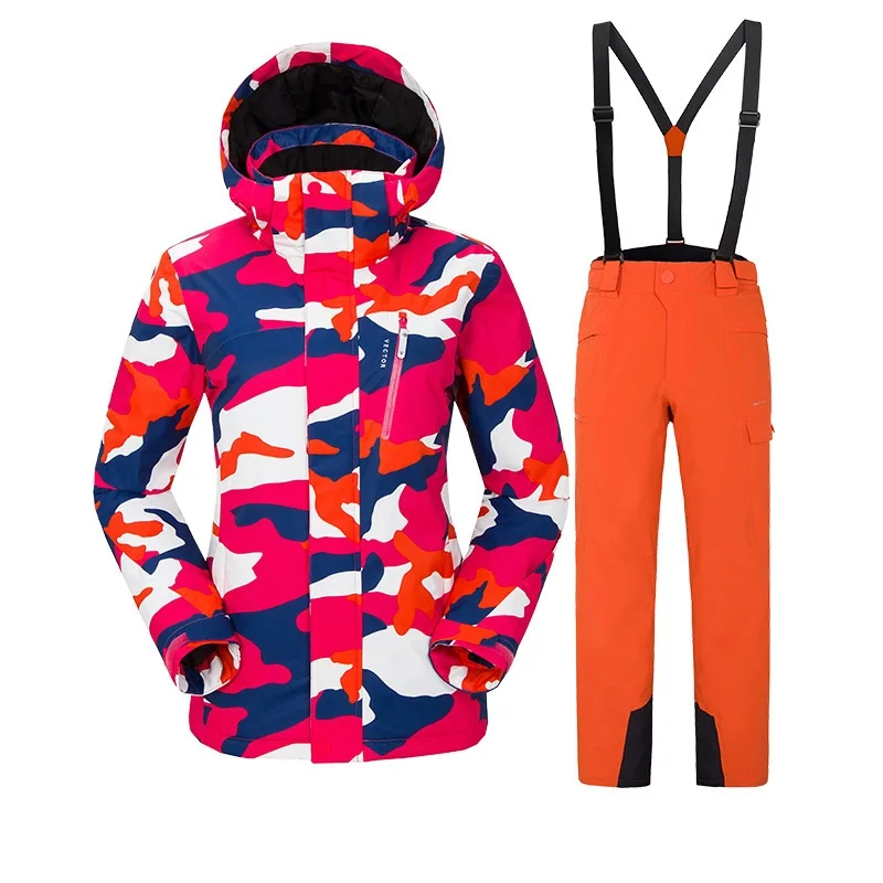 

2022 Fashion Best Hot Selling High Quality Winter Outdoor Sports Plus Size Outfits Anorak Ski Jacket Women One Piece Snow Suit, Multi colors