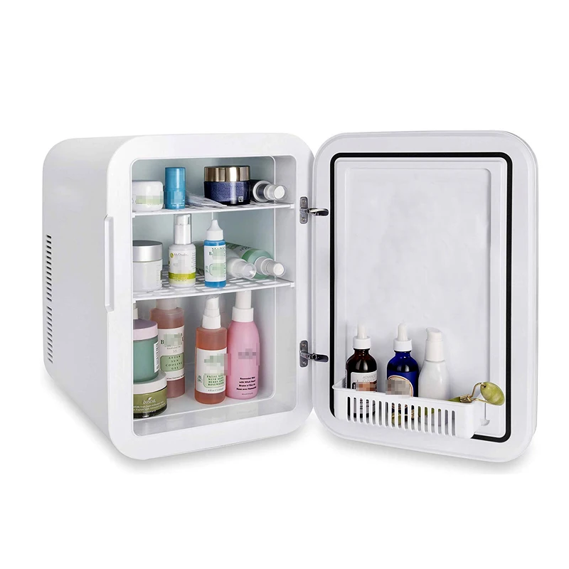 

8L Glass door mini refrigerators Custom cosmetic makeup Skincare beauty small bar fridge