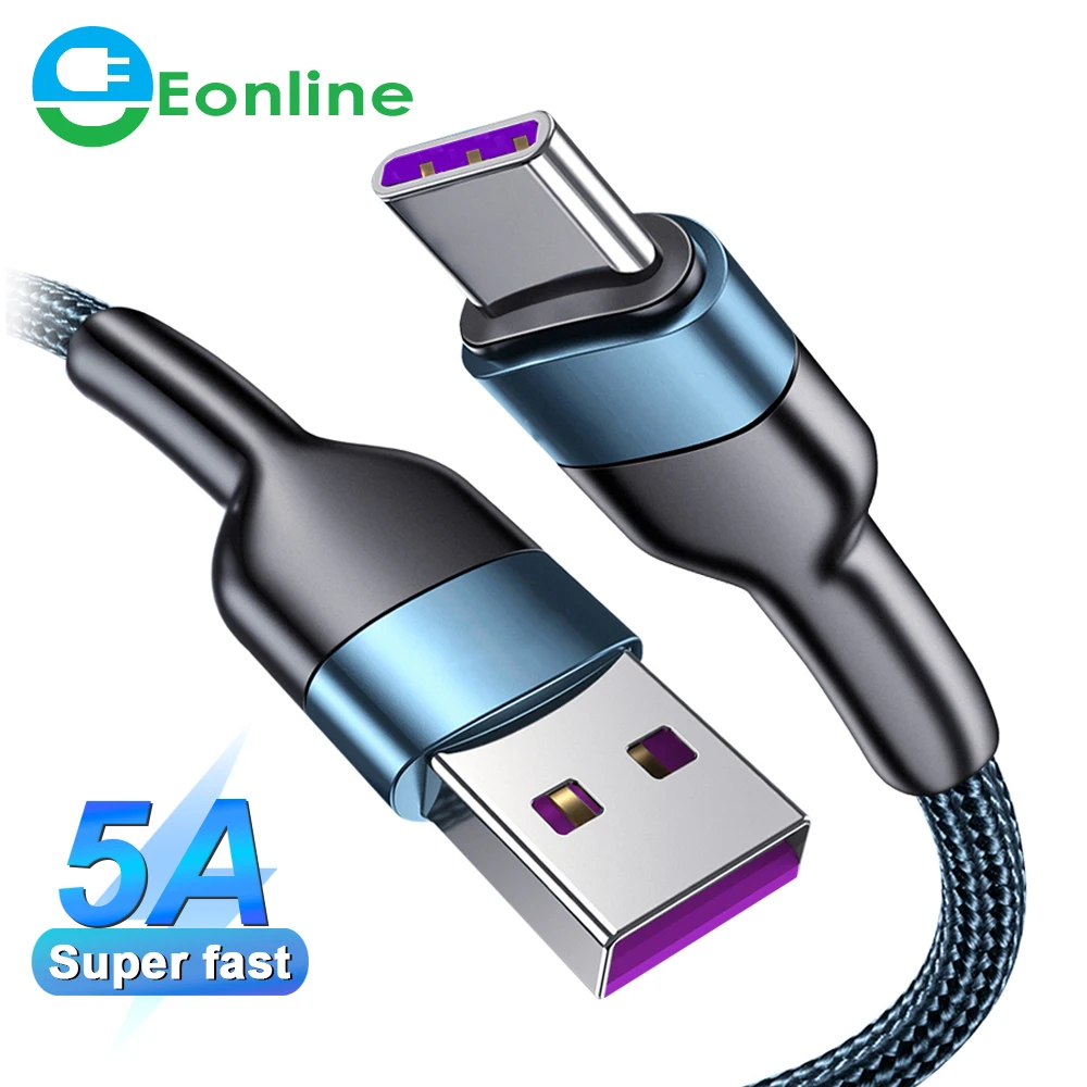 

Eonline 5A Fast usb c cable type c cable Fast Charging Data Cord Charger usb cable c For Samsung s21 s20 A51 xiaomi 10 redmi