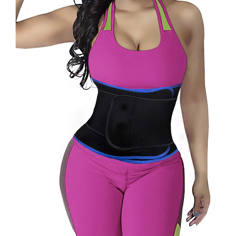 

ATBUTY Waist Trainer Trimmer Slimming Belt Hot Neoprene Sauna Sweat Belly Band Weight Loss, Black/blue/pink/red/purple