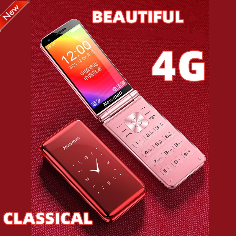 

wholesale 4G new mobile phone cheap flip phone for the elder large button loud speaker big battery 2.8 inch double screen