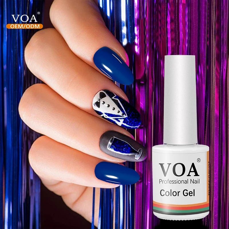 

VOA Blue Haze Color 6 Color Gel Series UV Gel Nail Vanish Set for LED Lamp