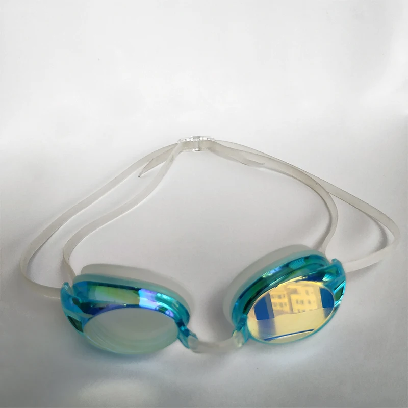 Mirrored UV 400 Coating Anti Fog Adults Custom Racing Best Swimming Goggles
