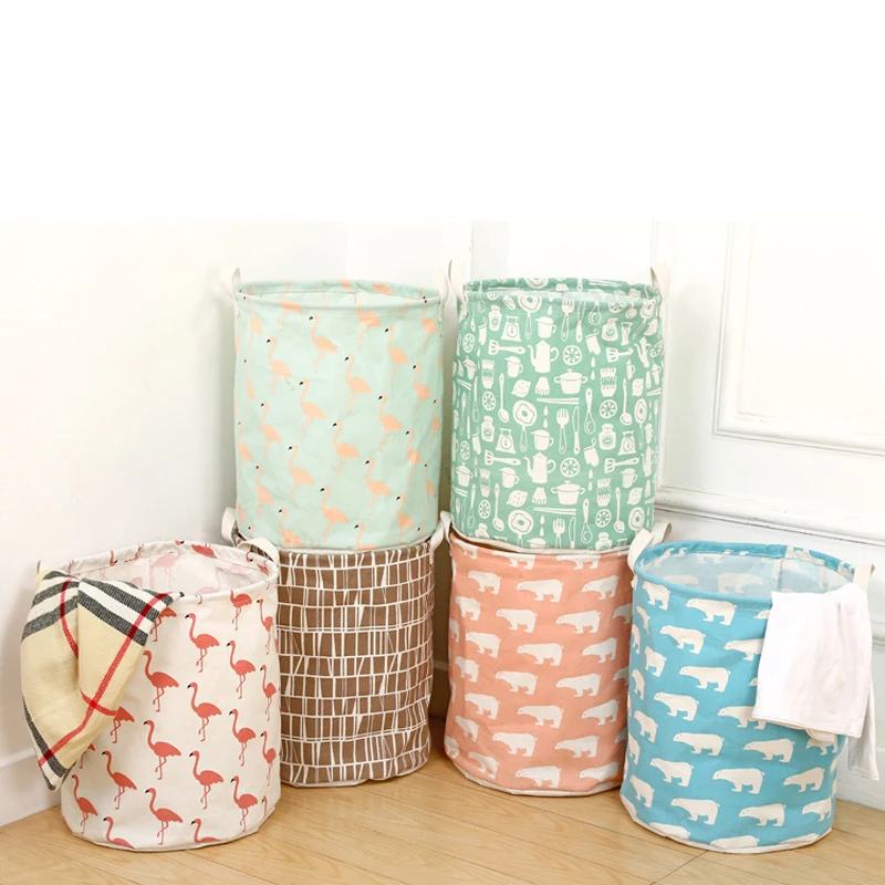 

New arrival cartoon Animal stripes storage basket toy storage basket clothes basket
