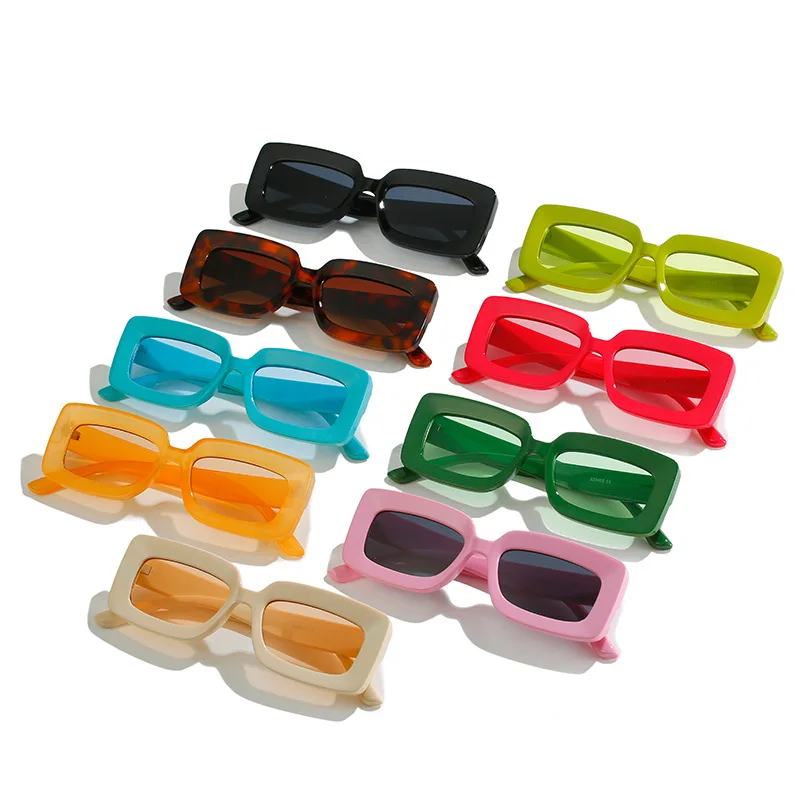 

NWOGLSS 229405 Summer Colorful Fashion Shades Women Square Sunglasses