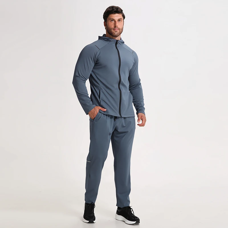 

High Quality Custom Logo Men Tracksuit Plain Jogging Training Sweatsuits Zipper Tracksuit For Men