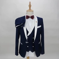 

Morili High quality one button Slim Fit Wedding Suits For Man Shawl Collar 3 Pieces party suits best man suit MMSB41