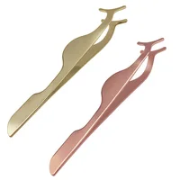 

Wholesale Stainless Steel Gold Ladies Lash Applicator Mink Eyelash Tweezer