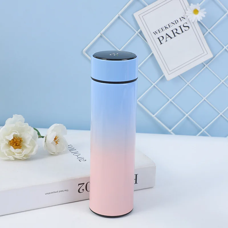

LED Digital Temperature Display 500ml Intelligent Thermoses Stainless Steel Cup Double Wall Vacuum Insulated Smart Water Bottle