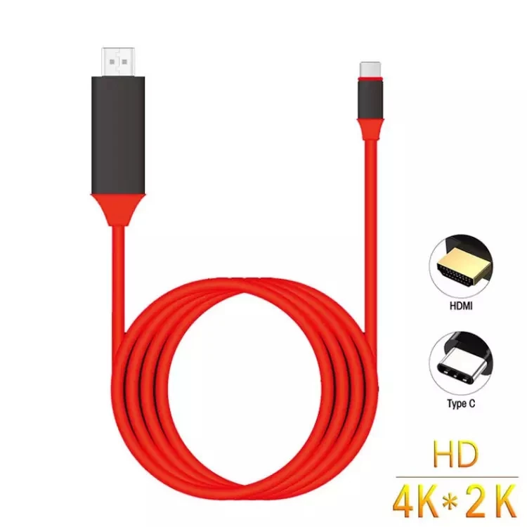 

New 2m USB3.1 To HDMI/HDTV AV TV Cable Adapter 1080P For S8 S9 Type C to HDMI cable 4K 30HZ adapter for laptop phone
