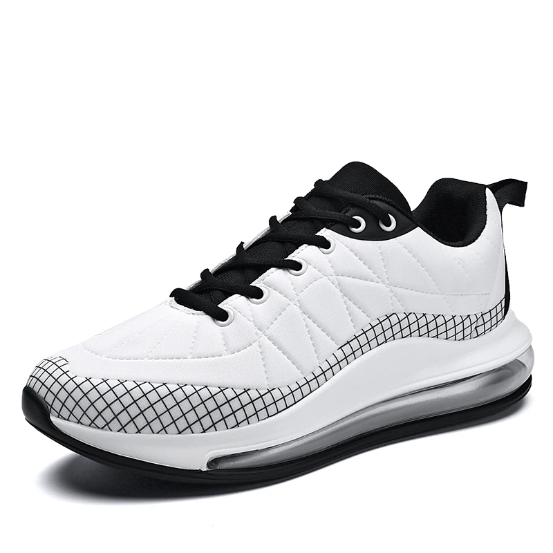 

Large Size Mens Sports Footwear Tennis Breathable Jogging Lightweight Shoes casual shoes, White/black/grey
