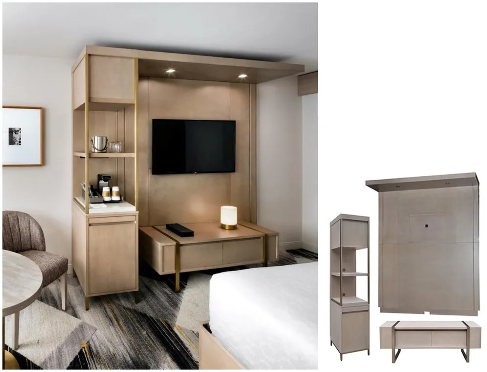 
Hotel fixing wooden wall panel hotel furniture 