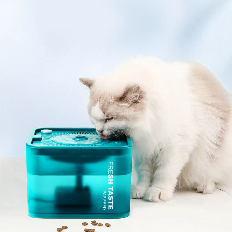 

Papifeed Automatic Cat Water Fountain Dog Water Dispenser pet water fountain LED light, White.green.blue.pink