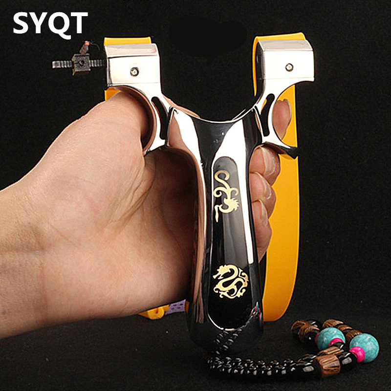 

Stainless Steel 98k Slingshot Control Technology Line Cutting Outdoor Flat Rubber Band Hunting Catapult Slingshot Bow And Arrow