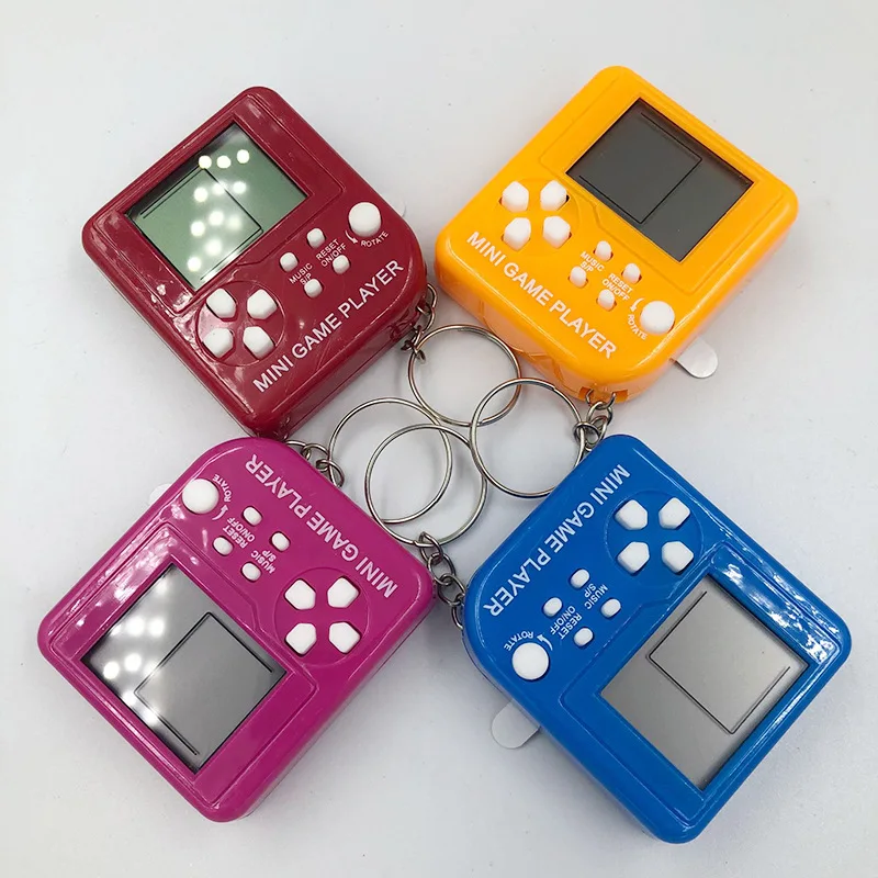 

Hot Mini Game Console Nostalgic Classic Puzzle Kids Creative Gift Keychain Retro Handheld Game Console For Handheld Game Player, As the picture