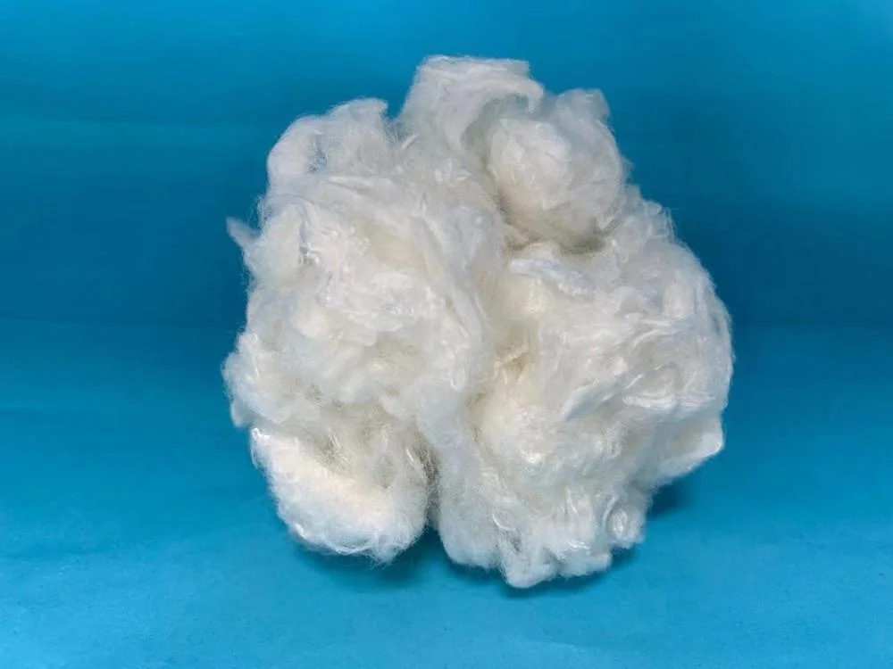 
1.5Dx38mm white raw bamboo staple fiber for spinning 