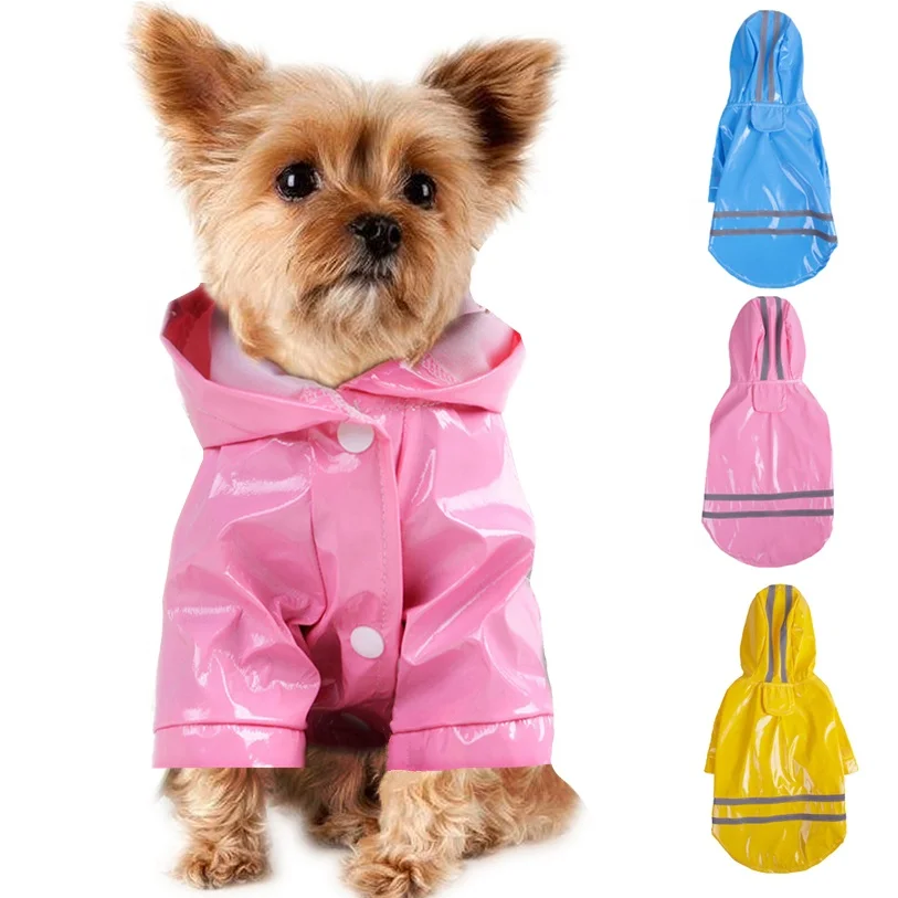 

Summer Outdoor Puppy Pet Rain Coat S-XL Hoody Waterproof Jackets Pu Raincoat For Dogs Cats Apparel Clothes