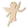 Unfinished Wooden Angel Christmas Tree Decoration Ornament Wooden Craft Pieces