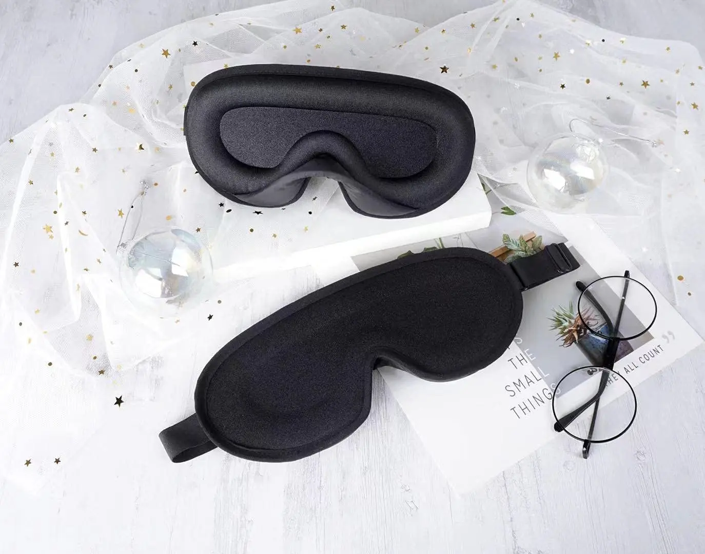 

Hot Selling Black Wireless Sleeping Music Eye Mask Adapt to the Eye Contour 3D Sleeping Eye Mask with BT 5.0 for Travel Relax