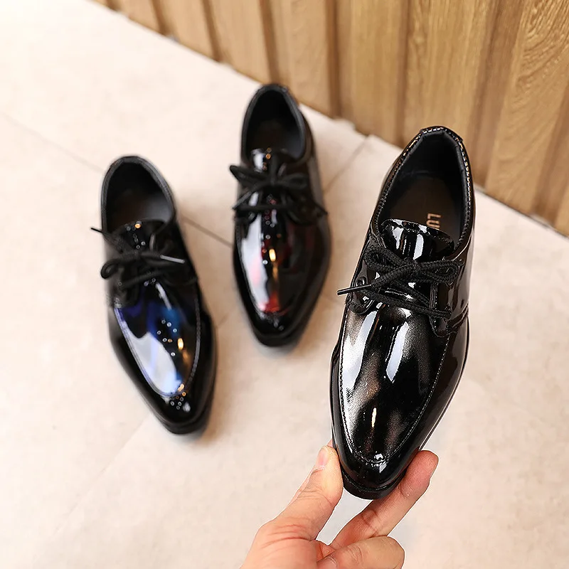 

Kids Shoes Wedding Leather Shoes Soft Hand Feeling Children Infant Baby Boys British Style Student Perform Casual Shoes B1, As photo