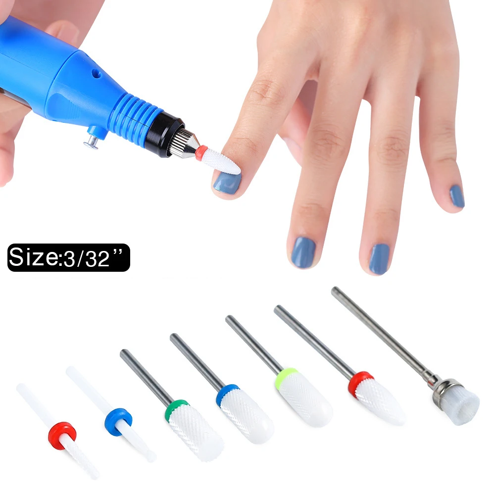 

Combined Nail Drill Bits Set Ceramic manicure milling cutters Nail Drill Equipment Tools Kit, Stainless steel