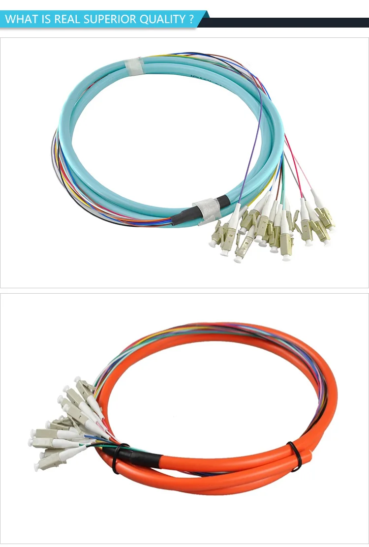 Jumper Couple Hot Selling 0.9Mm Simplex Lc Upc 12 Core Fiber Optic Pigtail Cord