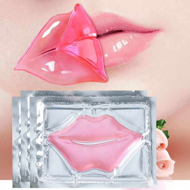 

Factory Sell Sheet Lipmask Patches Wrinkle Moisturizer Plumper Lips Care Gel Vegan Collagen Pink Crystal Lip Mask, 3 colors/customized