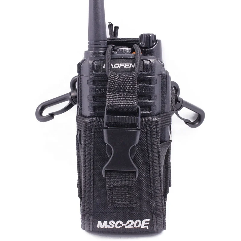 

Abbree MSC-20E Portable Walkie Talkie Nylon Case Cover Handsfree Holder for Baofeng UV-XR UV-9R TYT Woxun Motorola Icom Radio