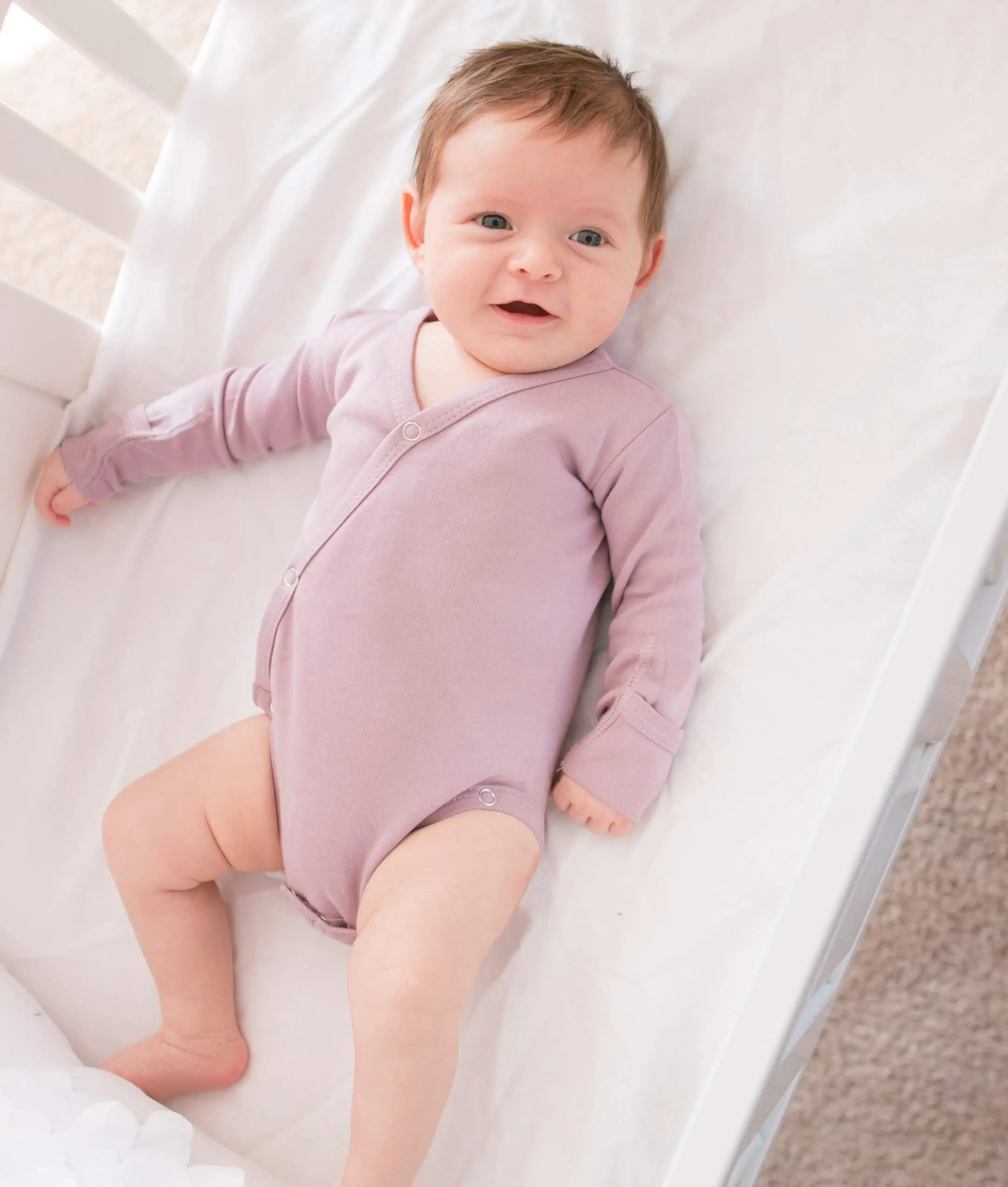 Bamboo Fiber Spandex Footie Pajama Sleeper With Two Way Zipper Viscose Bamboo Baby Clothing 