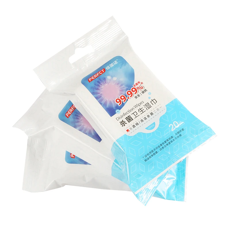 

PERFCT Wholesale Ready to Ship Alcohol Disinfectant Antibacterial Hand Cleaning Wet Wipes For killing 99.99% Virus
