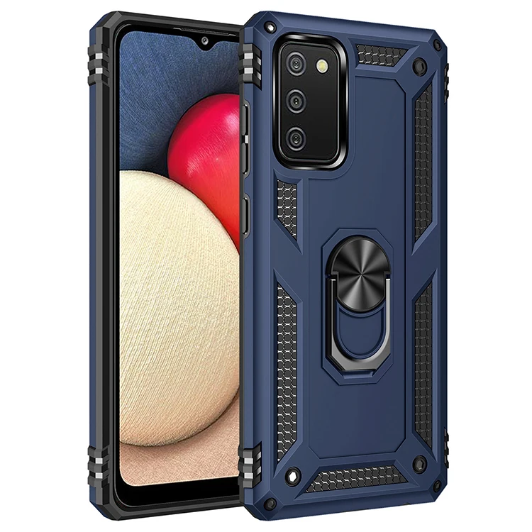 

Military Grade Protection Hybrid Armor Mobile Phone Protector For Samsung S21 FE S20 Ultra A32 Finger Ring Holder Phone Case