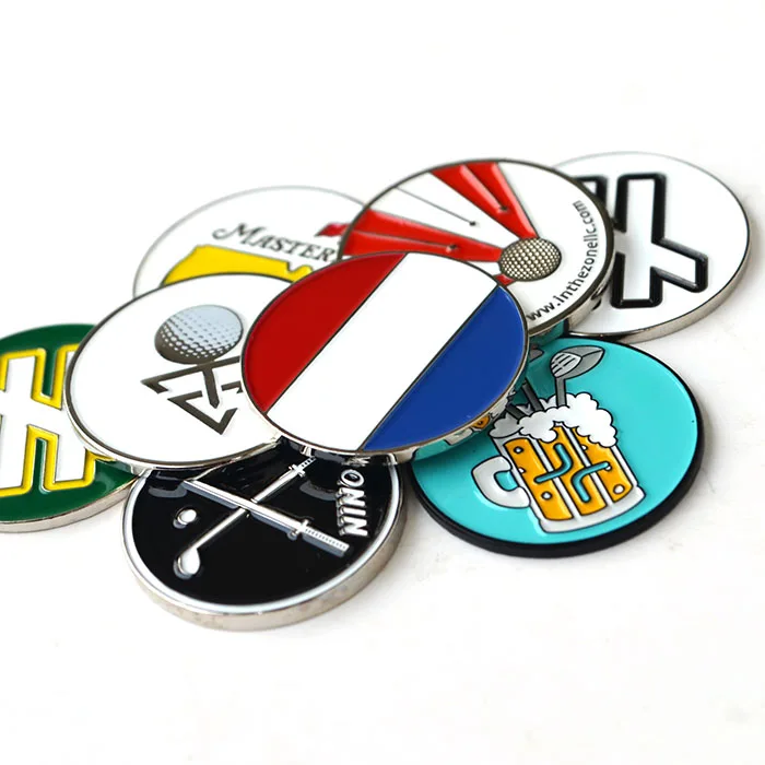 

Factory Cheap Custom Metal Ball Marker, Soft enamel