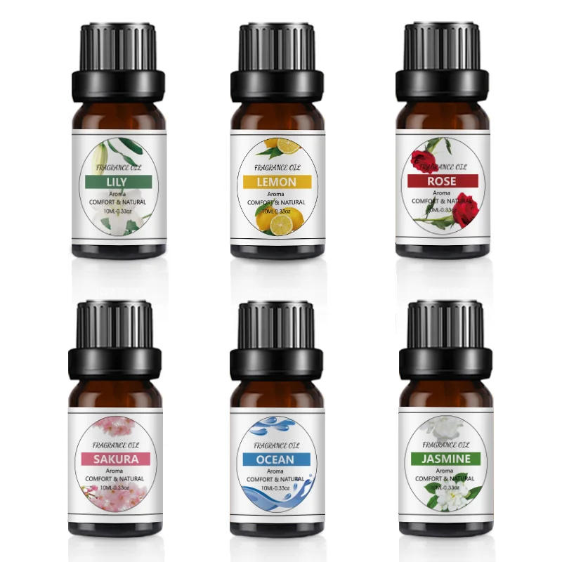 

Natural Water Soluble Essential Oil Aromatherapy 6 Bottles Set Fragrance Essential Oils