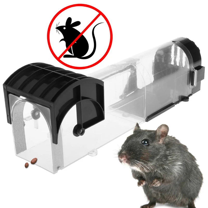 

Amazon Plastic Auoto Mouse Catcher box Humane Mosetrap Bait Transparent Hamster Cage Direct