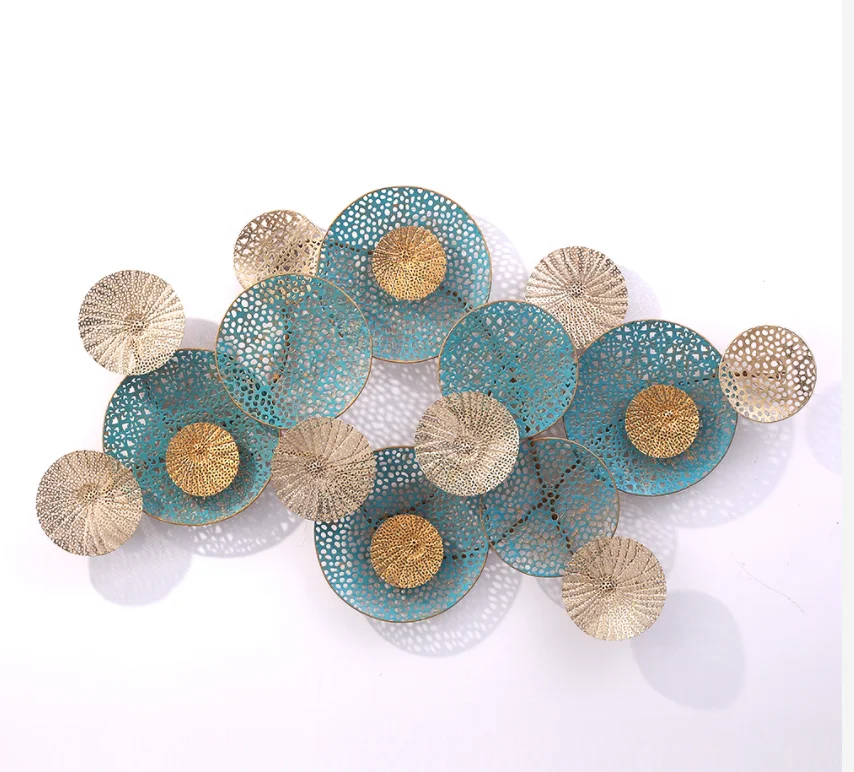 

Art Iron Metal Decoration Items iron metal wall decoration for Living Room, Green