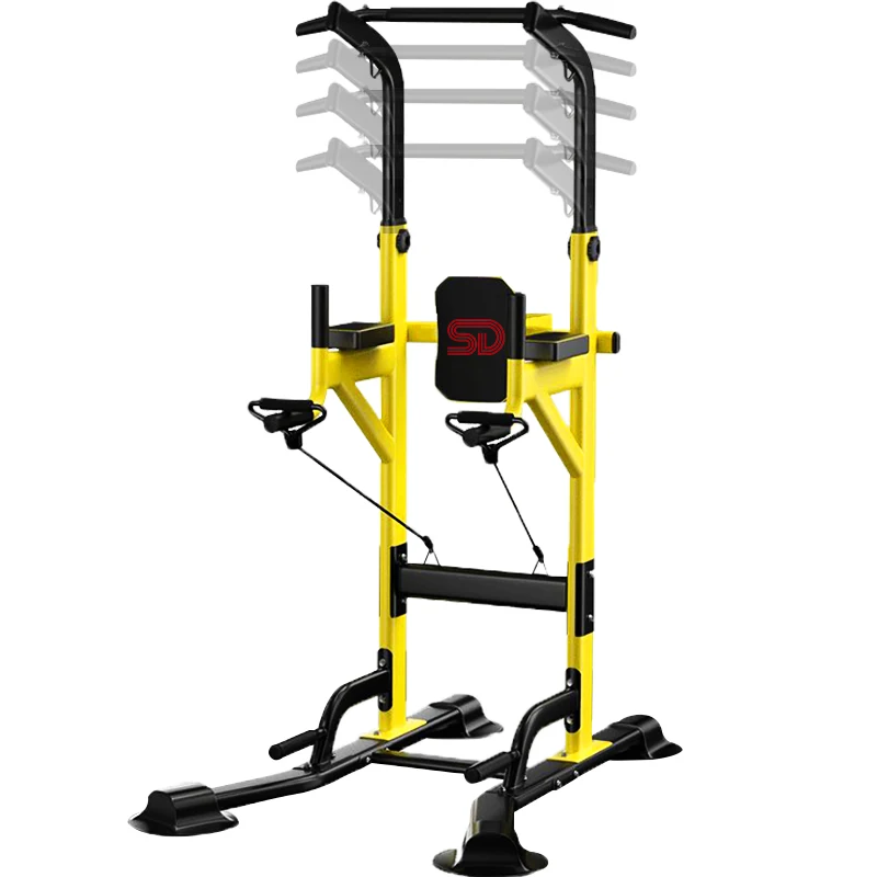 

SD-303 Best selling multi home gym rack pull-up bar station with dips function, Black,yellow