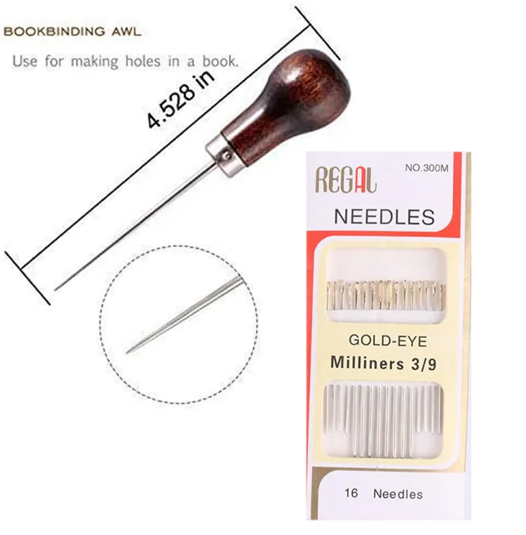 Including Sewing Needles/Waxed Thread/Plastic Ruler and So On Like Main Picture Bookbinding Tools Kits,23PCS Premium Sewing Tools for Leather,Handmade Books and Paper DIY Bookblind Set 