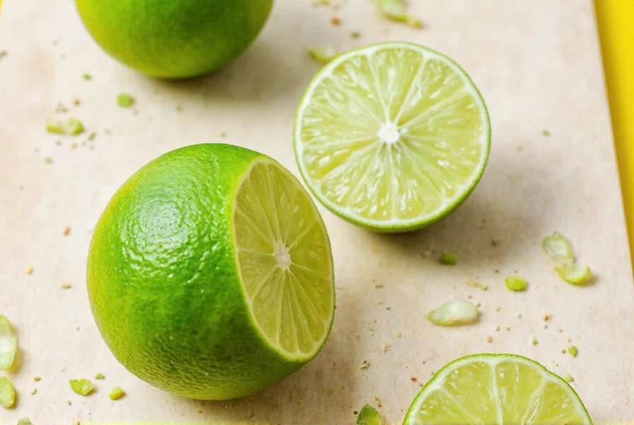 Zesting a lime on a cutting board
