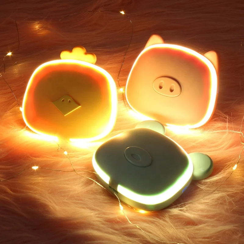 

Wholesale Christmas Gift Cute Electric USB Rechargeable LED Light 2020 hand warmer, Blue, pink, yellow
