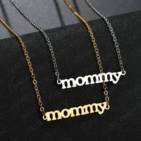 

wish ins women korean jewelry chain birthday christmas gift stainless steel mommy name necklace personalised