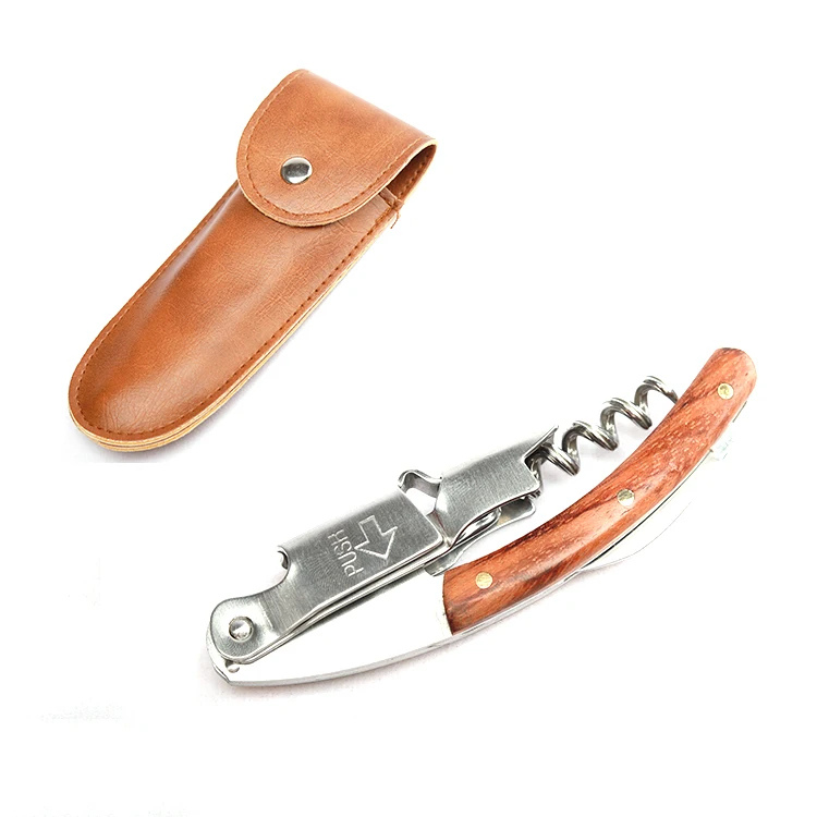 

Professional All In One Fancy Pulltap Waiters Corkscrew Rosewood Bottle Opener Wing Corkscrew