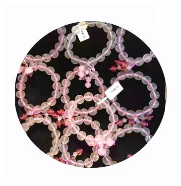 

10 pieces Natural pink crystal Bracelet Live studio sale shipping free
