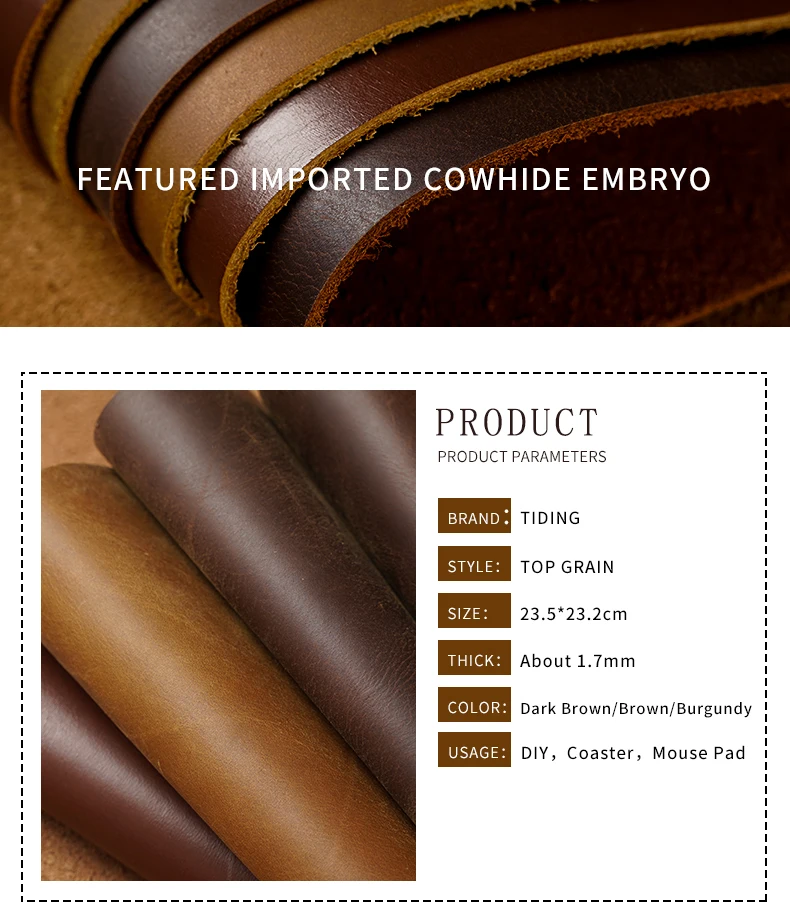 Top Grain Cow Hide Cattle Real Leather Material Full Grain