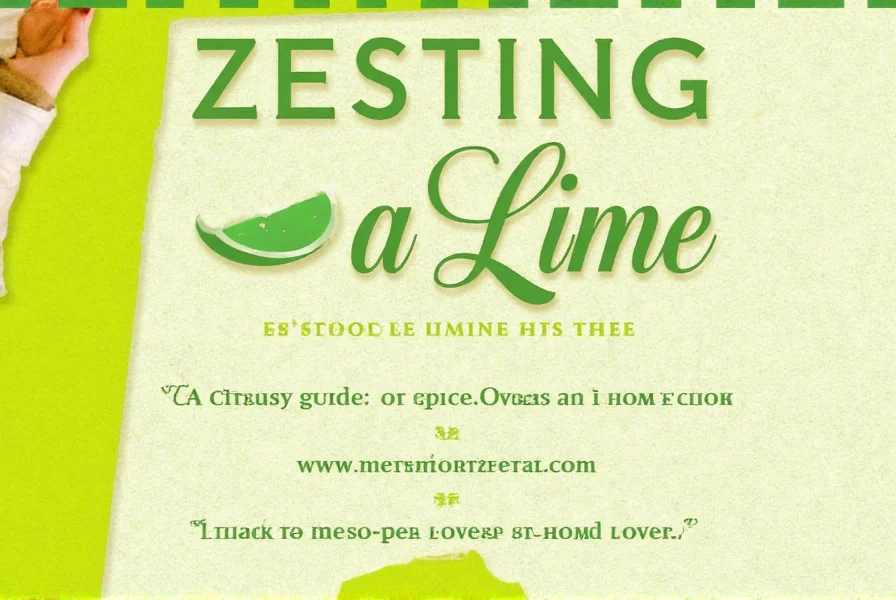 Lime zest on a cutting board