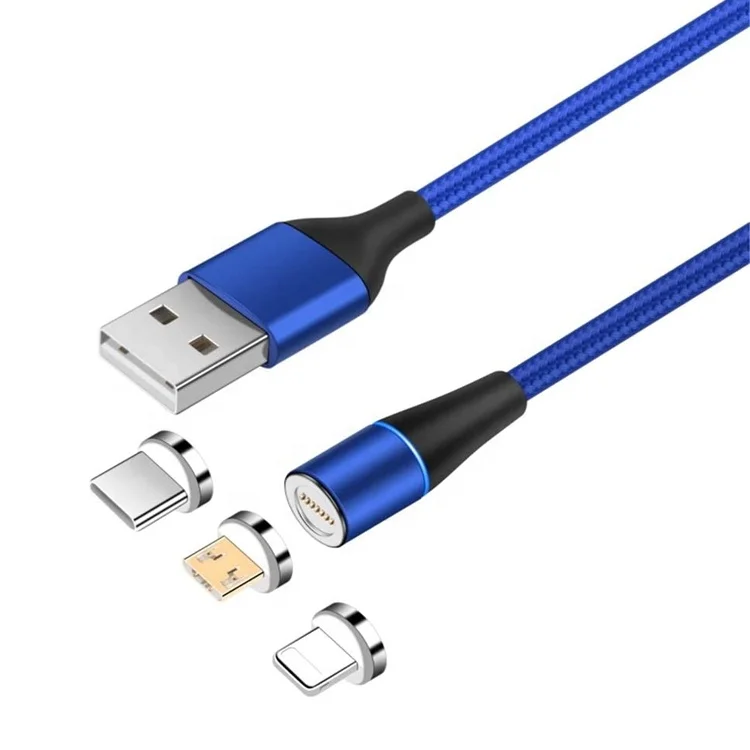 

2A Multlple 3 in 1 LED Magnetic Cable Charger Type-c Micro fast charge Cable