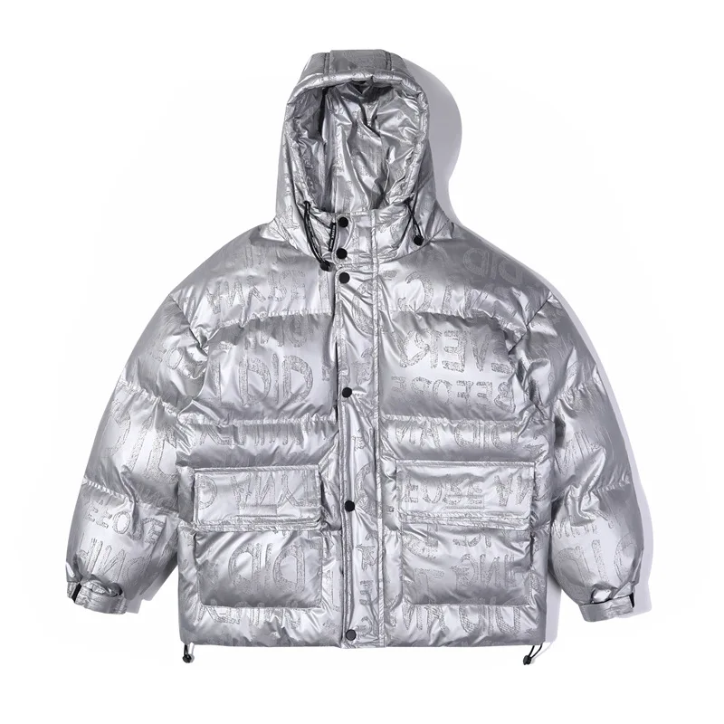 

Hot Sale Mens Windproof Bomber Jacket Mens Pu Bright Jacket 100% Polyester Shell for Winter Regular Clothing Length Casual