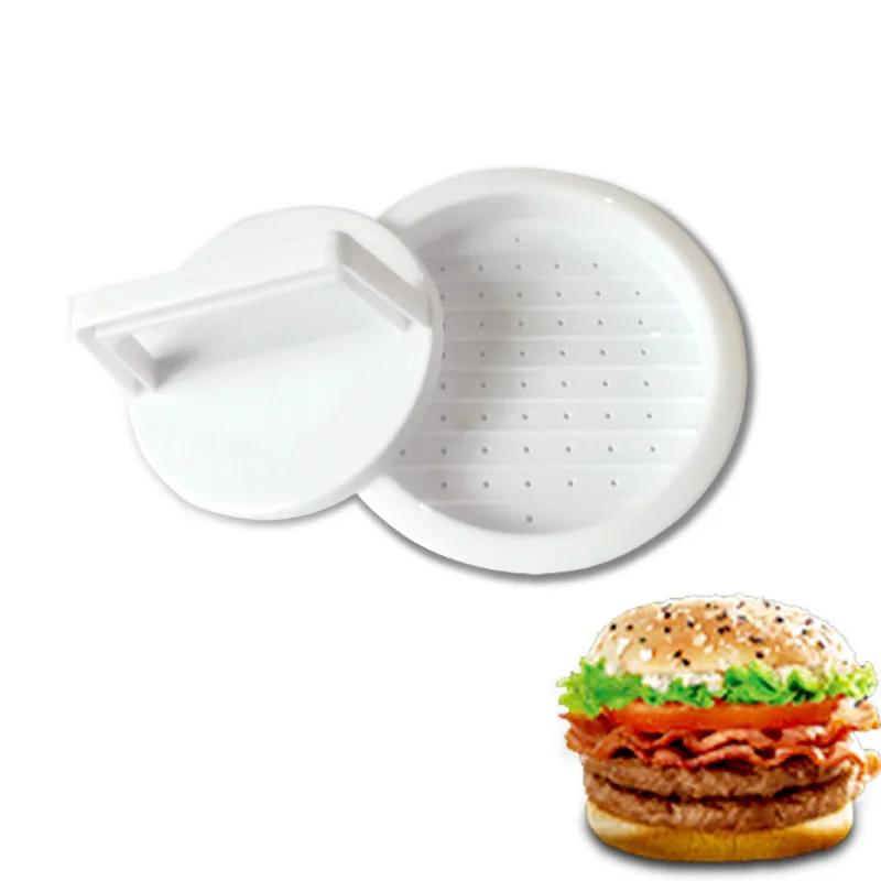 

2020 Amazon Hot Sale Plastic Grill BBQ Barbecue Hamburger Patty Meat Press DIY Burger Press, White