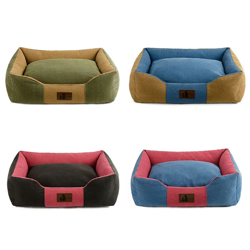 

Hot Sale Indoor Dog House Removable Washable Universal Canvas Soft Kennel Cat Pet Bed Mat Dog Beds
