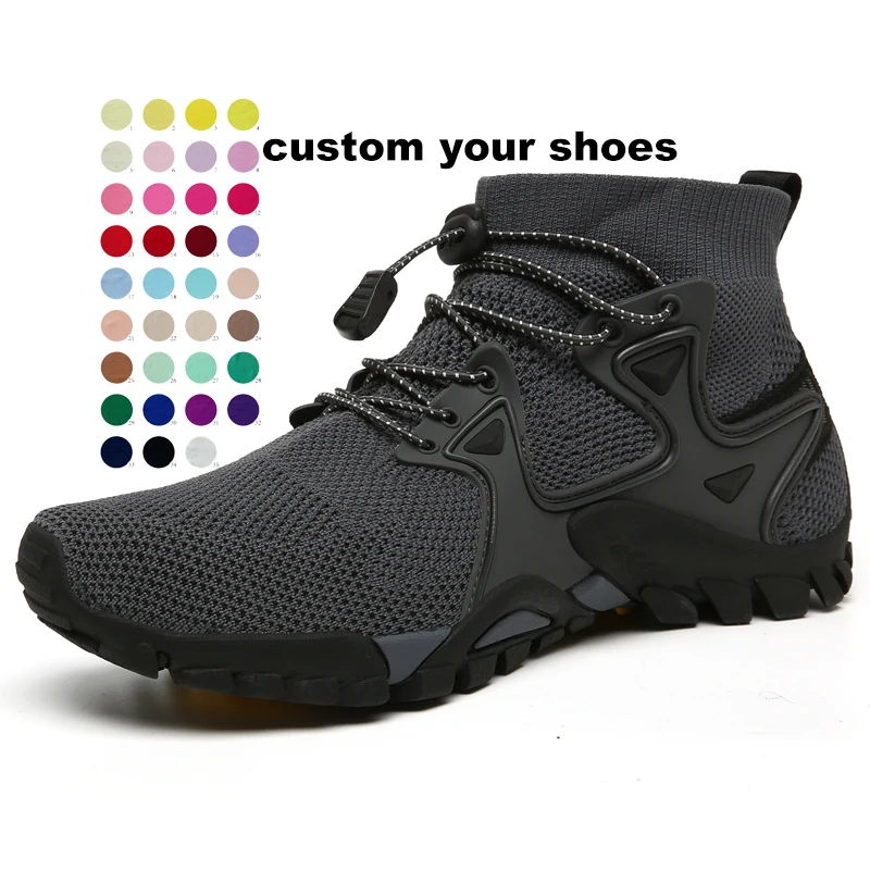 

Size 36-47 New Mesh Breathable Mens Hiking Shoes Outdoor Trail Trekking Mountain Climbing Sports Shoes For Male Summer Sneakers, As picture