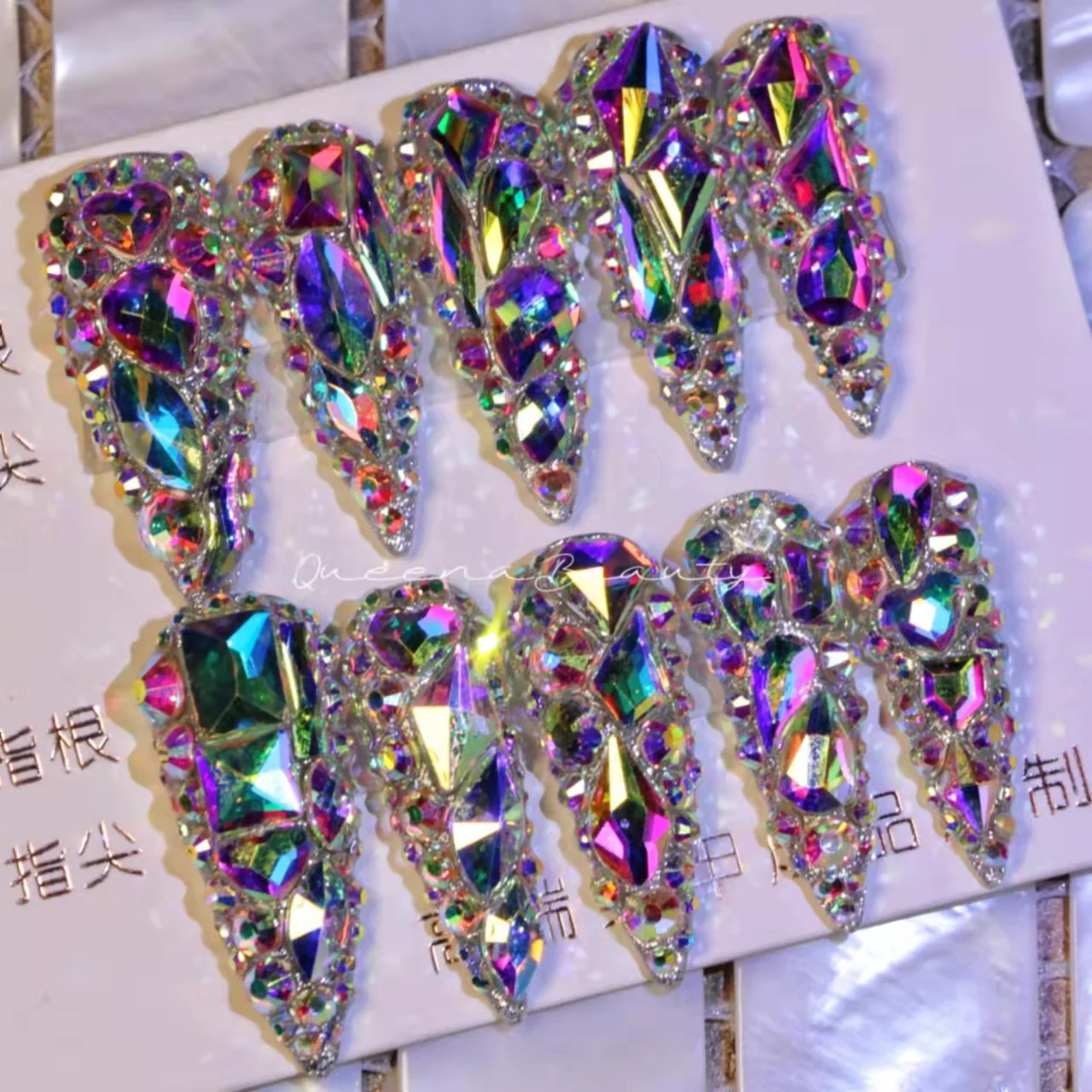 

Noble Luxury Movie star fake nails Halloween series press on nail 24pcs/box custom nails boxes